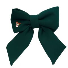 Winter Green Fiyonklu Saç Aksesuarı-Yeşil