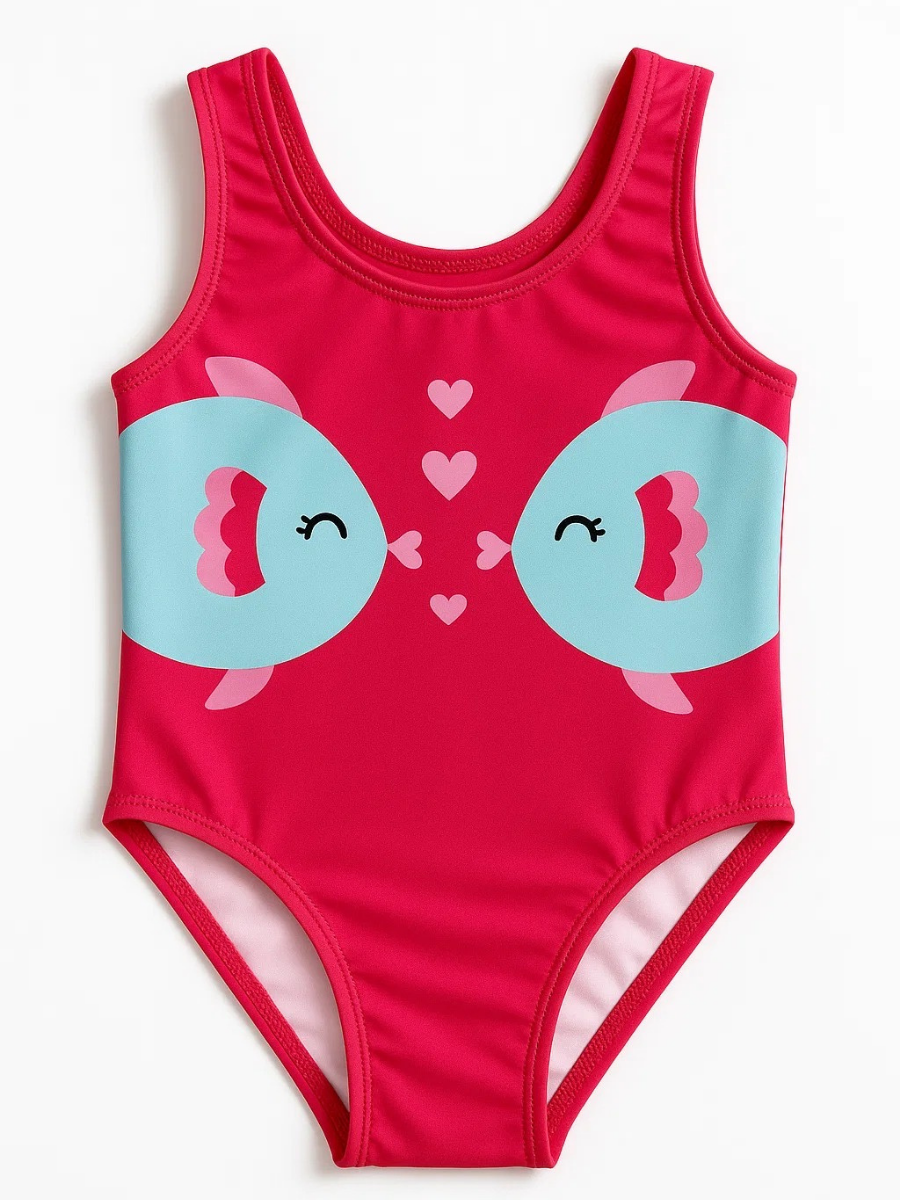 Nemo Kız Çocuk Mayosu - Fuşya