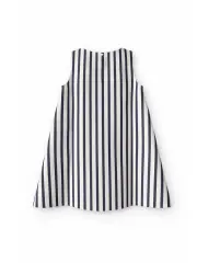 Fresh Stripe Çocuk Elbise - Lacivert / Beyaz