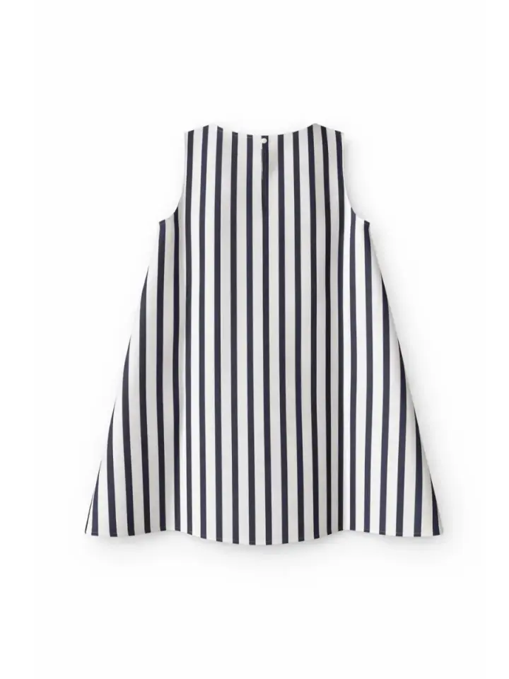 Fresh Stripe Çocuk Elbise - Lacivert / Beyaz 1,5-2 YAŞ