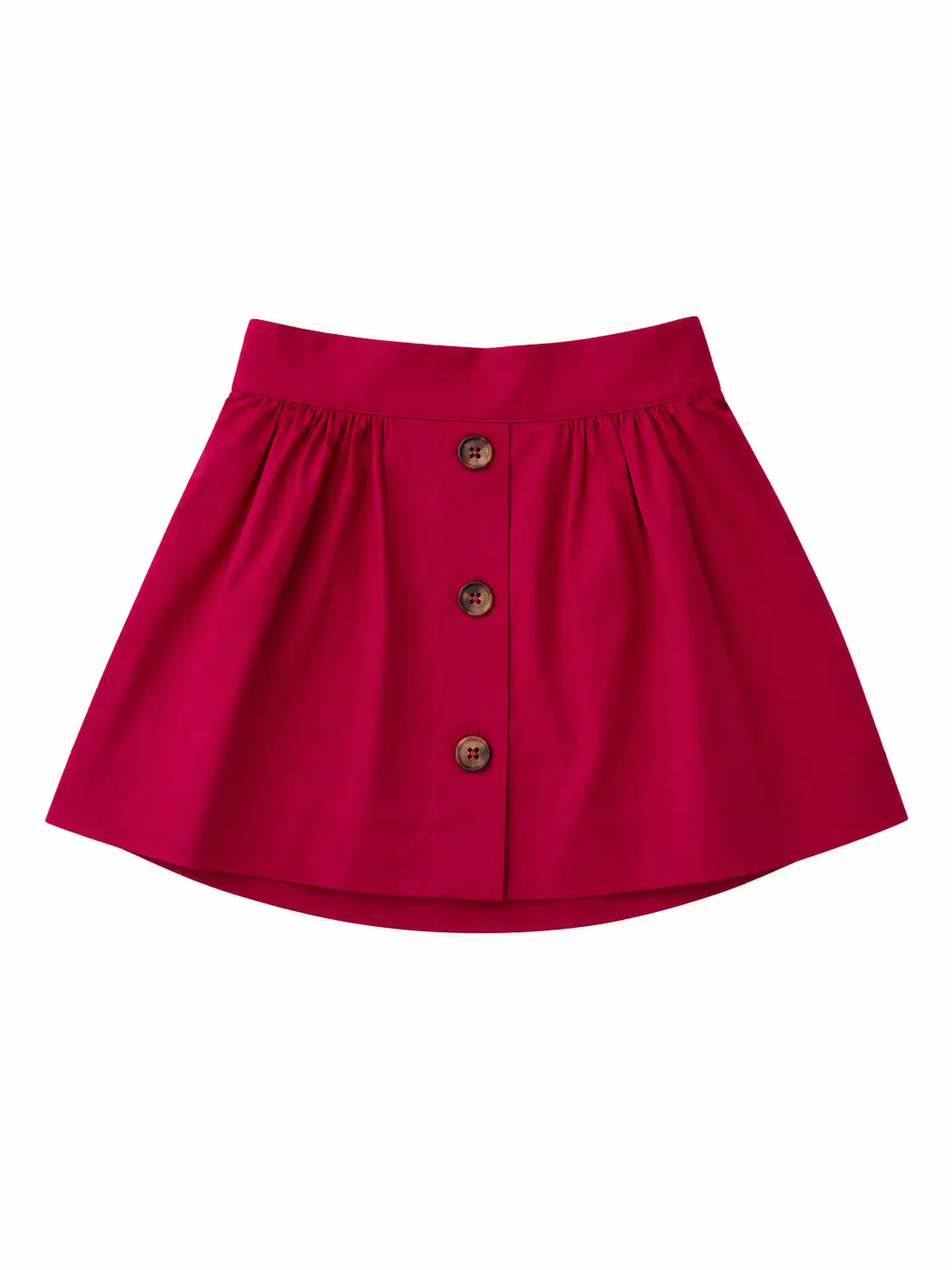Front Button Çocuk Etek - Pembe