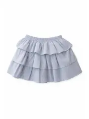 Ruffles Çocuk Etek - Mavi/Beyaz