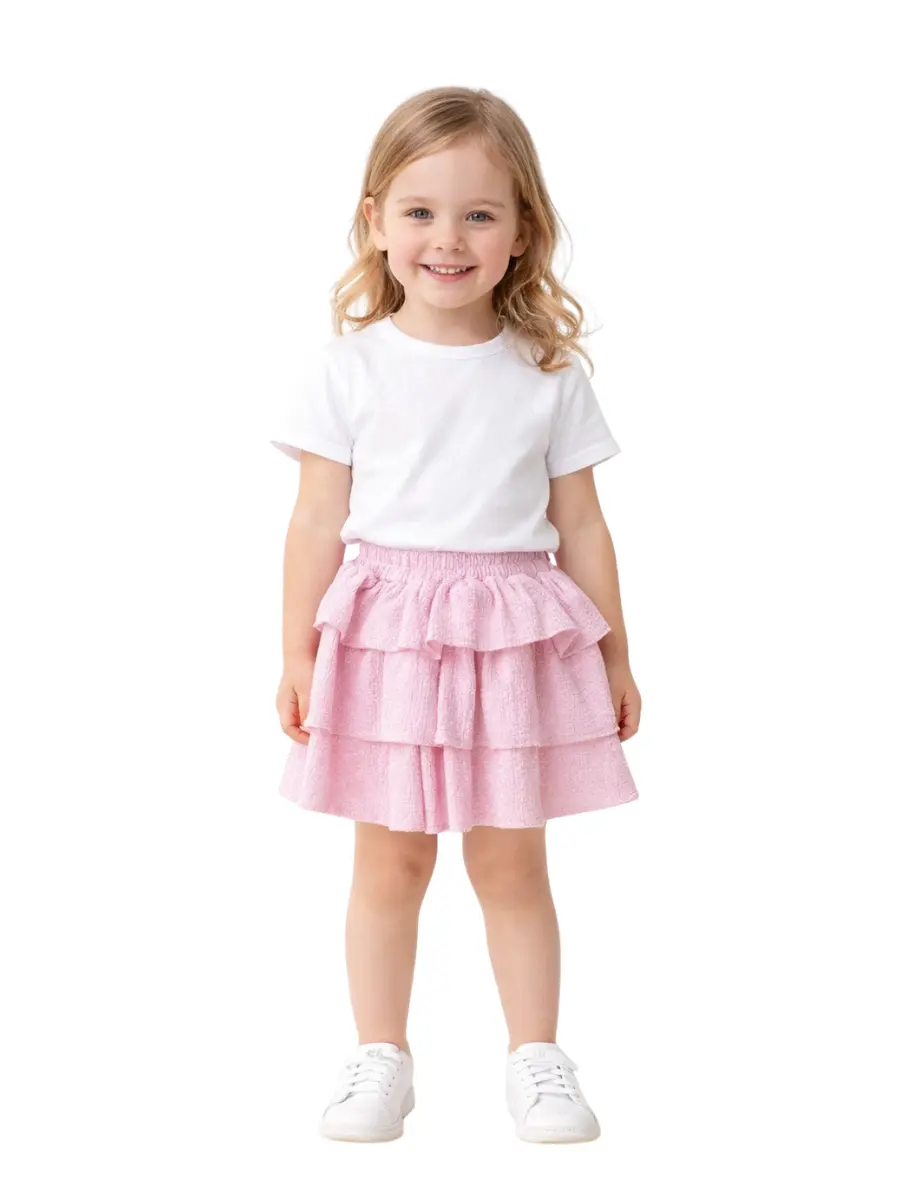 Ruffles  Çocuk Etek - Pembe/Beyaz