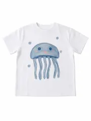 Sea Buddy Unisex Çocuk Tişört - Beyaz