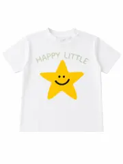 Star Vibes Unisex Çocuk Tişört - Beyaz