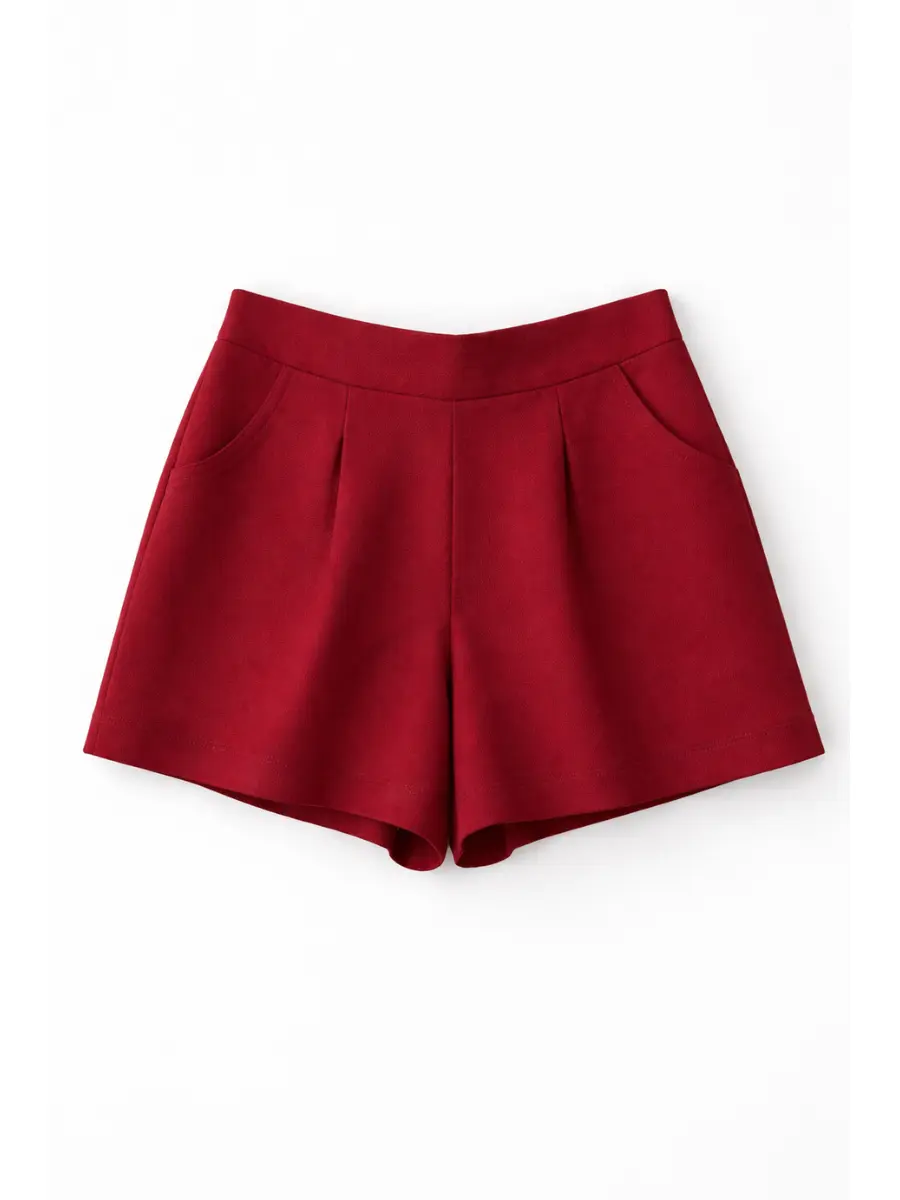 Soft Cotton Kız Çocuk Short - Bordo 2-4 YAŞ