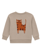 Kitty Mood Kız Çocuk Sweatshirt - Bej
