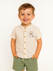 Cool Erkek Çocuk Takım- Ekru/Yeşil