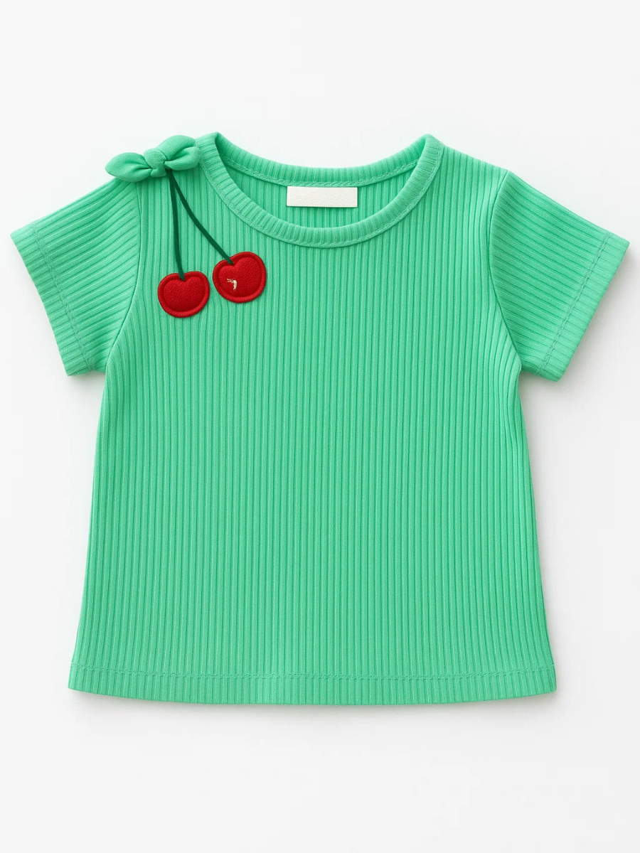 Fresh Kız Çocuk Tişört- Yeşil