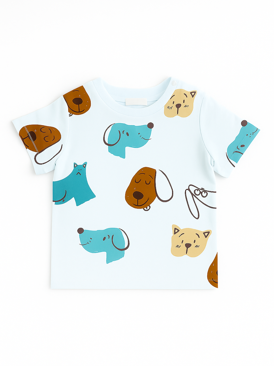 Puppy Erkek Çocuk Tişört-Beyaz