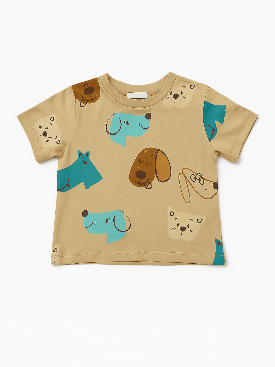 Puppy Erkek Çocuk Tişört - Bej