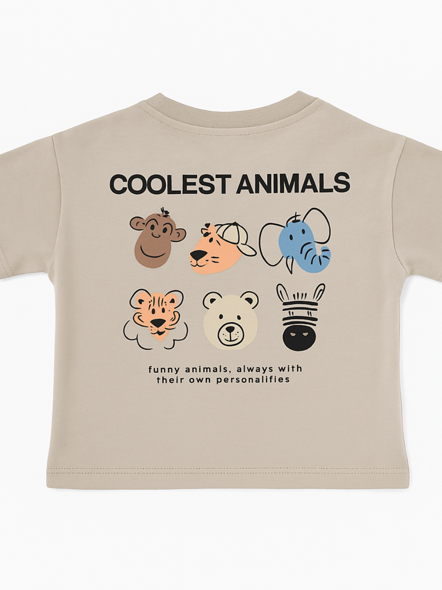 Safari Erkek Çocuk Tişört - Bej