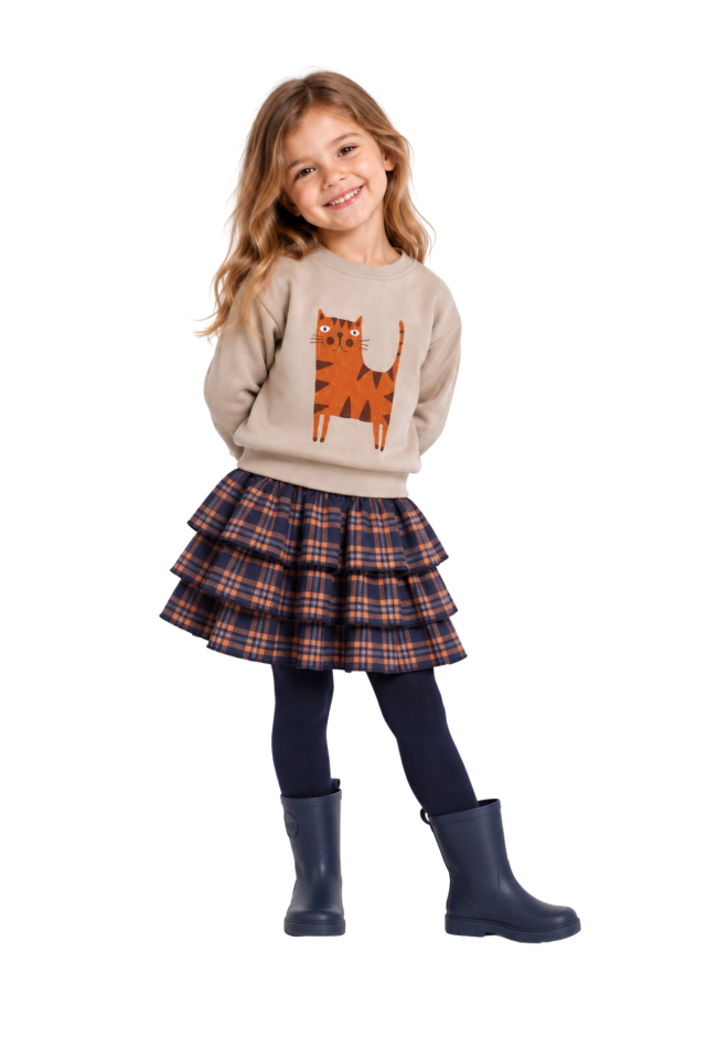 Tartan Ruffle Etek