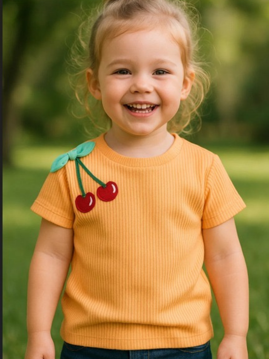 Fresh Kız Çocuk Tişört - Turuncu