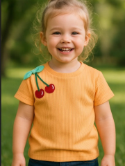 Fresh Kız Çocuk Tişört - Turuncu