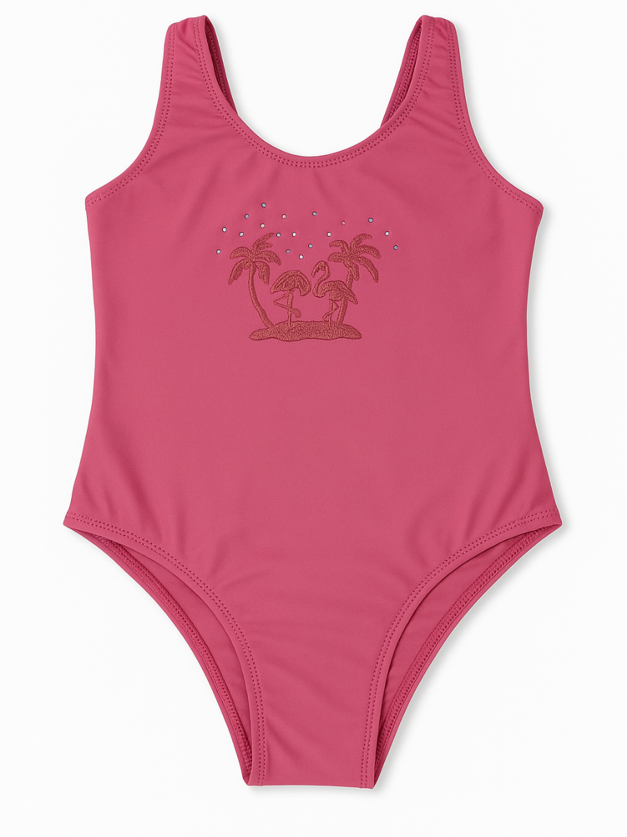 Palm Kız Çocuk Mayosu - Pembe