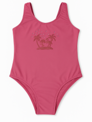 Palm Kız Çocuk Mayosu - Pembe