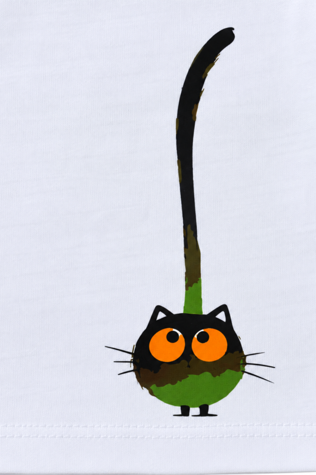 Little Cat Tişört - Beyaz