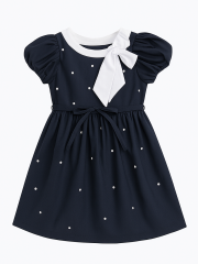 Dotted Kız Çocuk Elbisesi - Lacivert