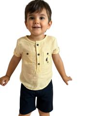 Seaside Erkek Çocuk Takım-Ekru/Lacivert