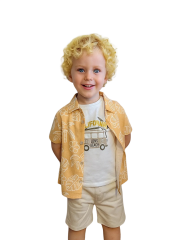 Sunny Erkek Çocuk Takım - Sarı/ Ekru