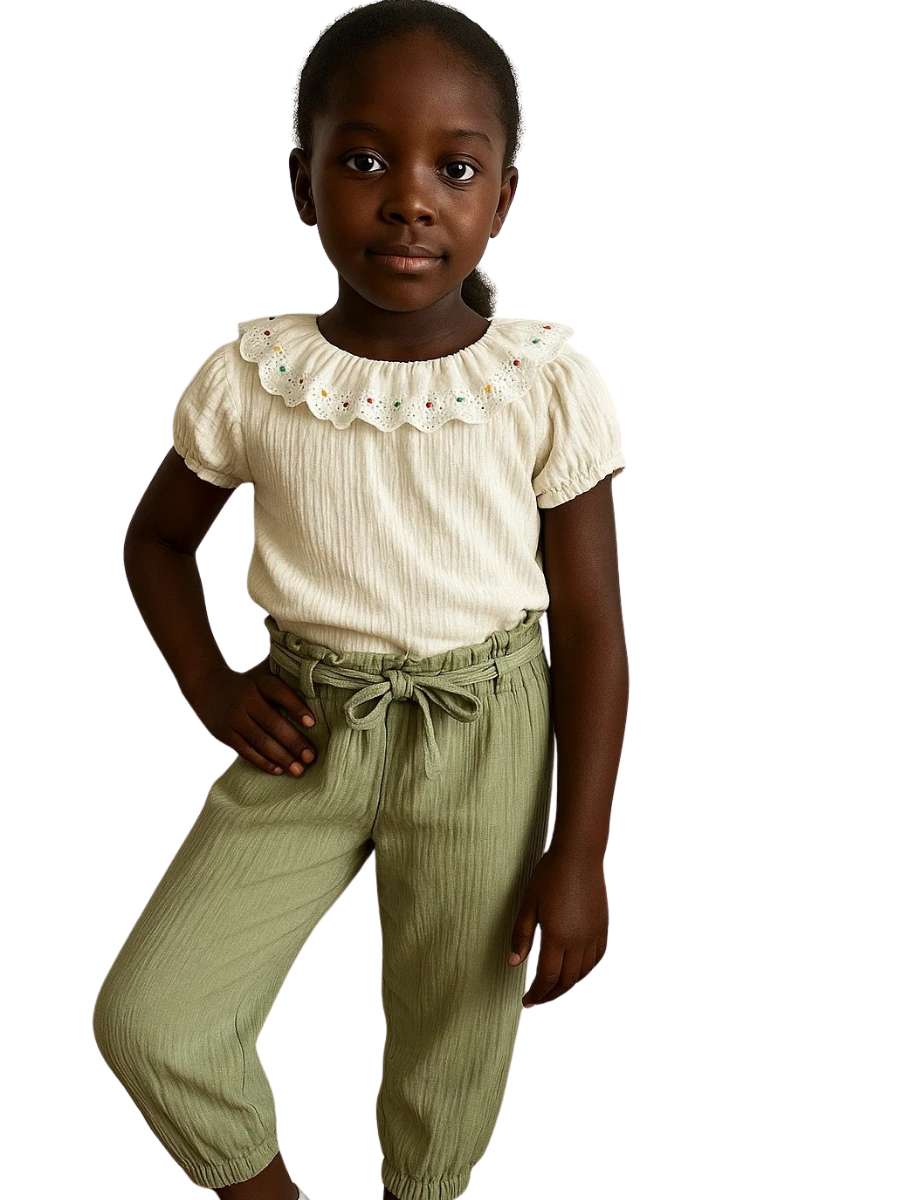 Desert Kız Çocuk Takım-Krem/Yeşil