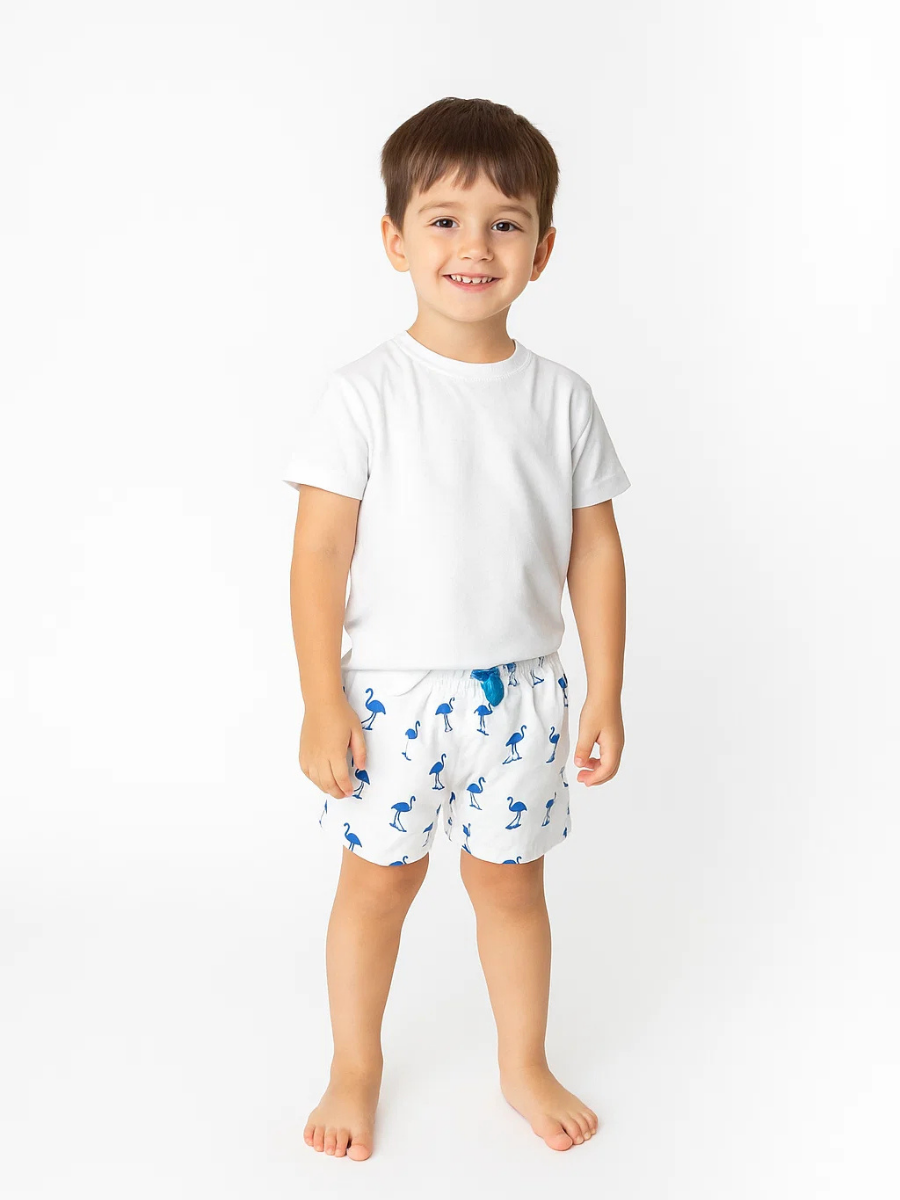 Basic Unisex Çocuk tişört -Beyaz