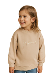 Jasmine Kız Çocuk Sweatshirt - Bej