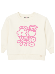 Soft Bloom Kız Çocuk Sweatshirt - Beyaz