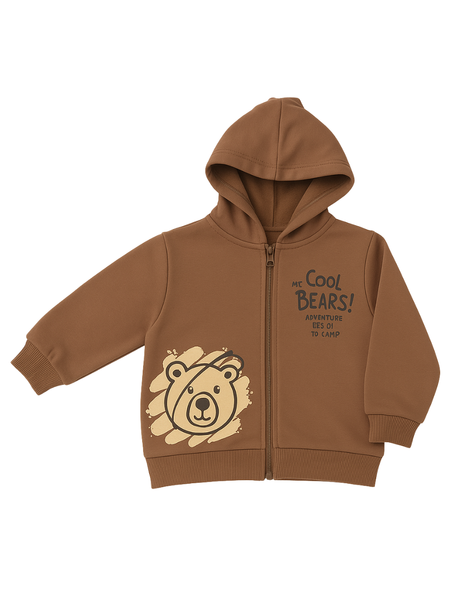 Cool Bear Erkek Çocuk Sweatshirt - Kahverengi