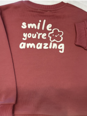 Soft Blossom Kız Çocuk Sweatshirt - Gül Kurusu