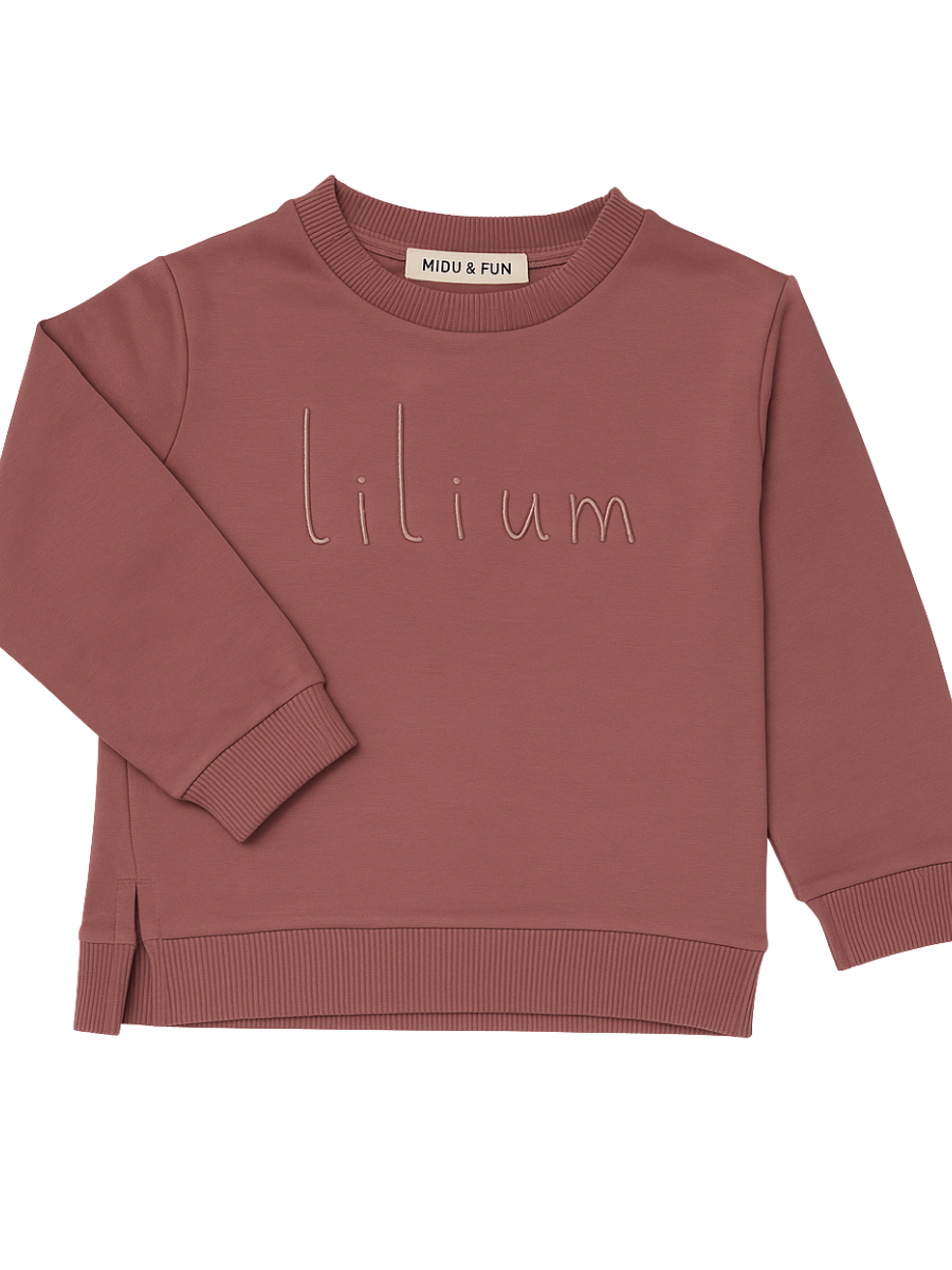Lilium Kız Çocuk Sweatshirt - Gül Kurusu
