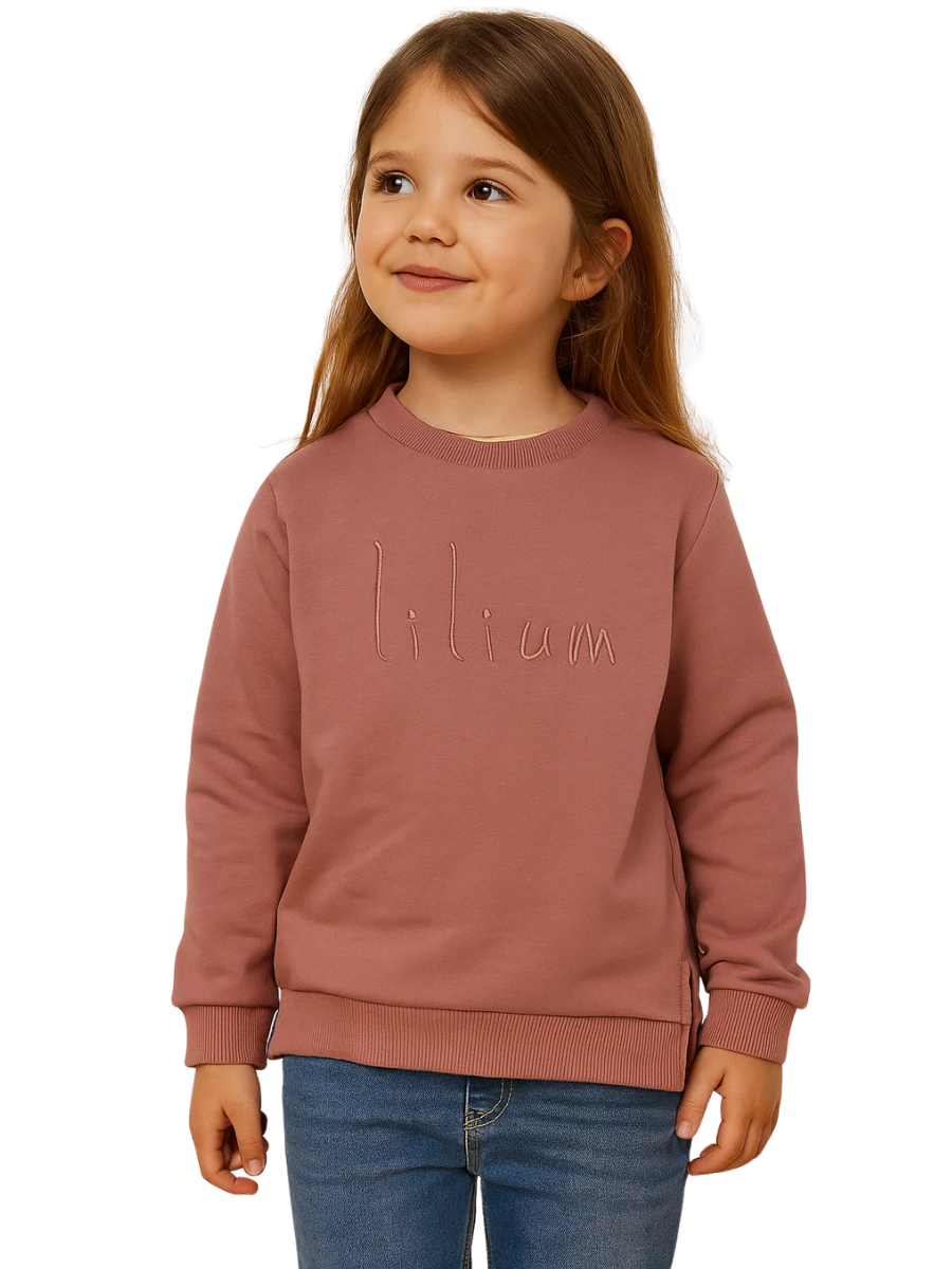 Lilium Kız Çocuk Sweatshirt - Gül Kurusu