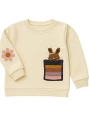 Bunny Kız Çocuk Sweatshirt - Krem