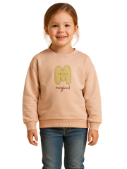 Magical Kız Çocuk Sweatshirt - Pudra