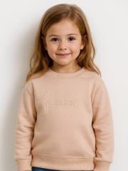 Blossom Kız Çocuk Sweatshirt - Pudra