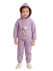 Teddy Kız Çocuk Eşofman Takım - Lila