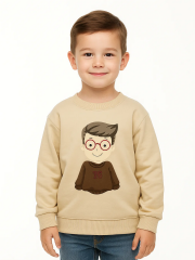 Smart Buddy İnce Erkek Çocuk Sweatshirt - Bej