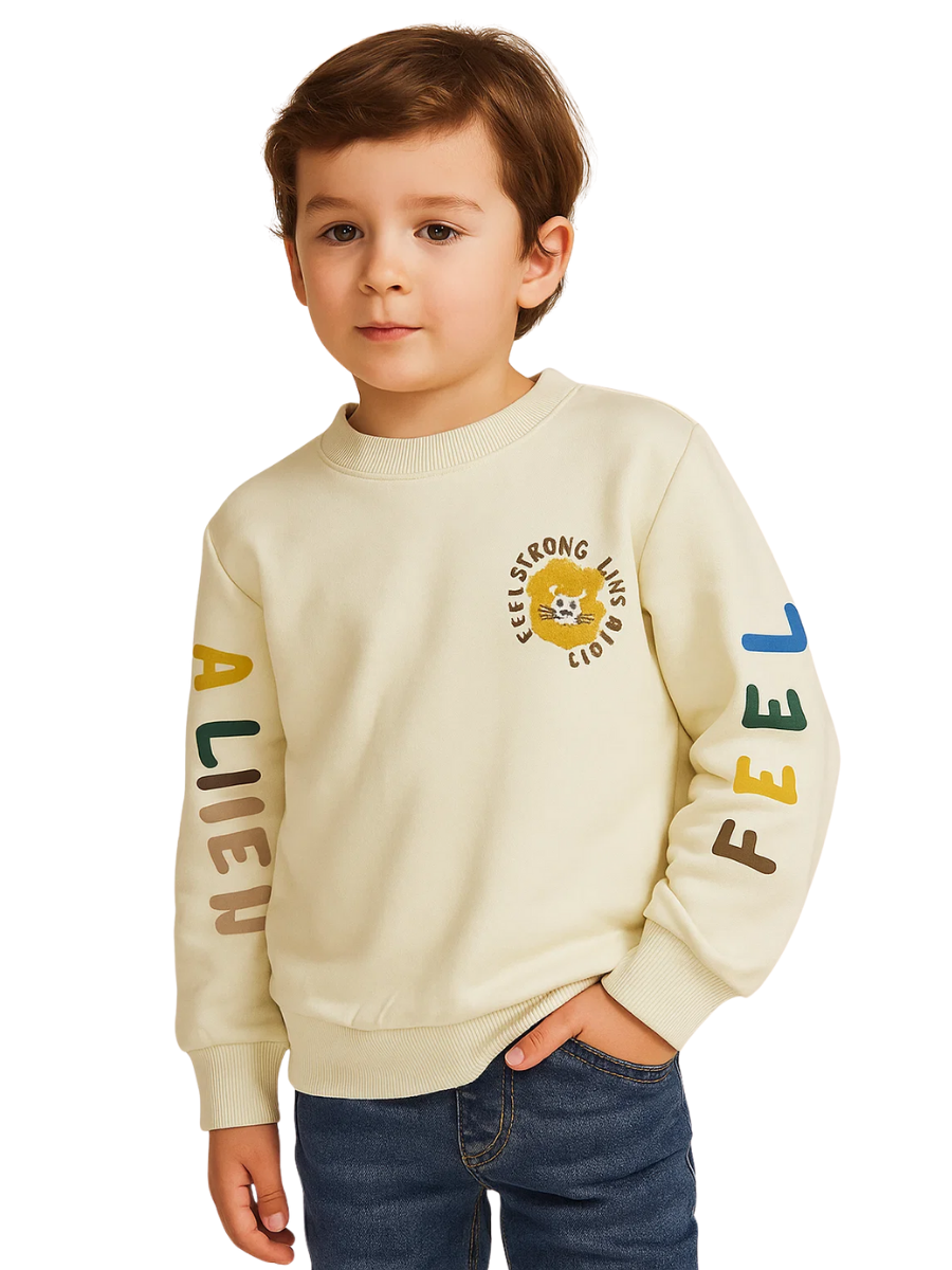 Tiny Tiger İnce Erkek Çocuk Sweatshirt - Bej