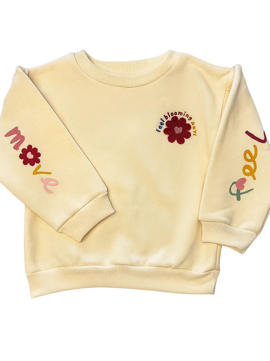 Bloom Kız Çocuk Sweatshirt - Ekru