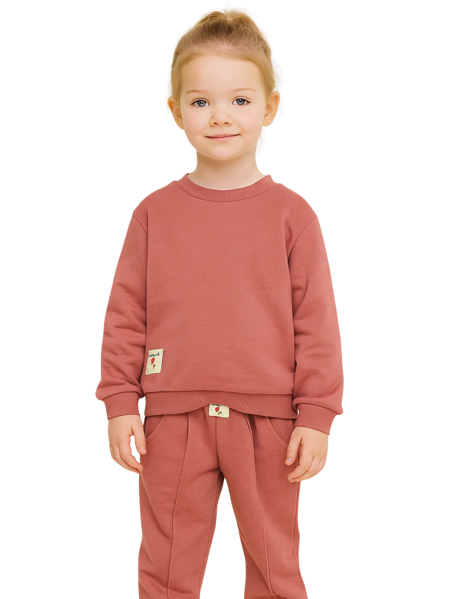 Smile & Move Kız Çocuk Eşofman Takım - Gül Kurusu