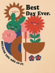 Cheer Up Kız Çocuk Sweatshirt - Somon