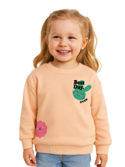 Cheer Up Kız Çocuk Sweatshirt - Somon