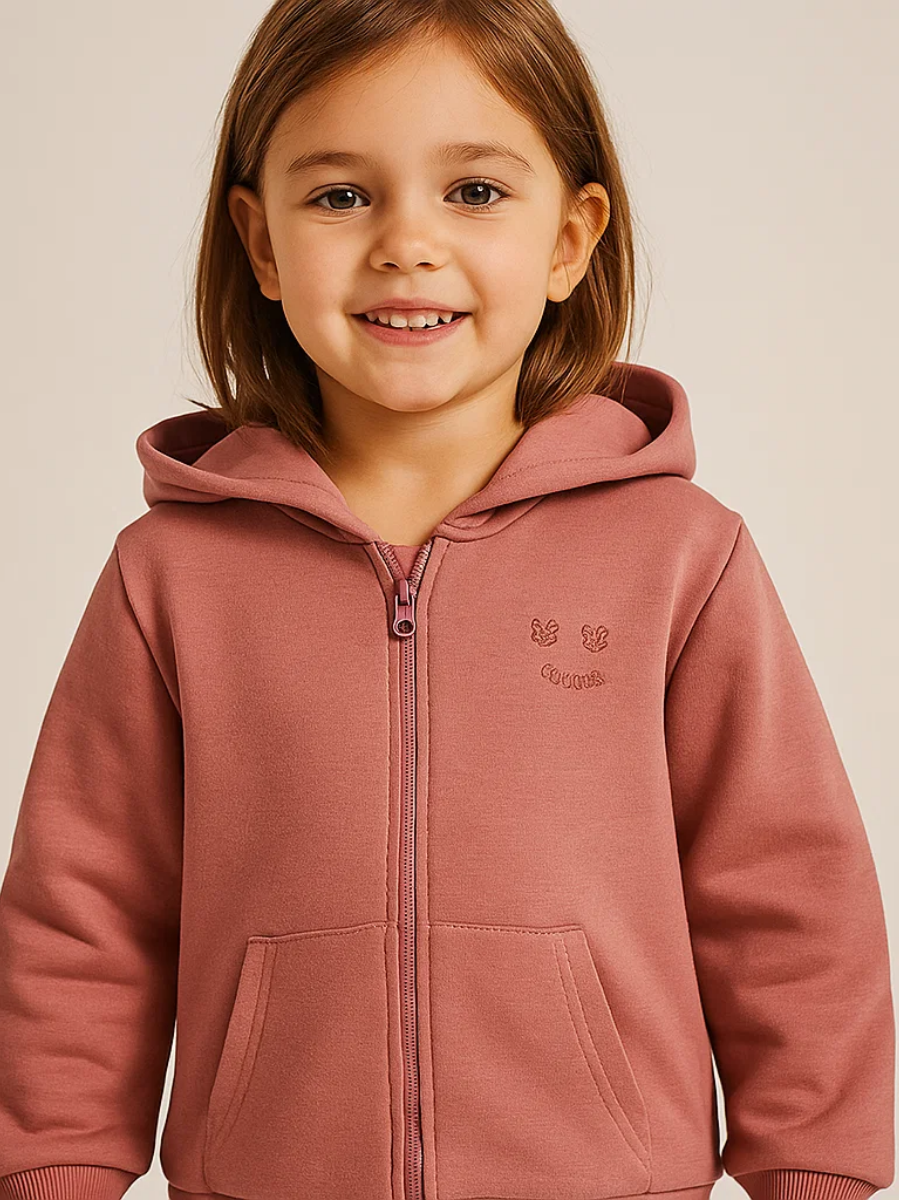 Pastel Kız Çocuk Sweatshirt - Gül Kurusu