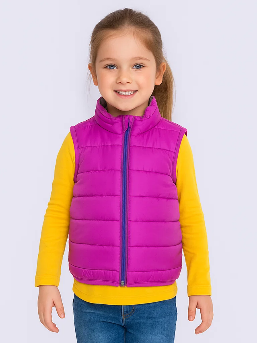 Mini Warmer Kız Çocuk Yelek - Mor