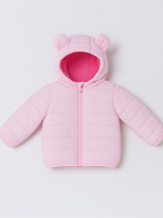 Mini Fluff Kız Çocuk Puffer Mont - Pembe