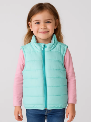 Mini Warmer Unisex Çocuk Yelek - Turkuaz