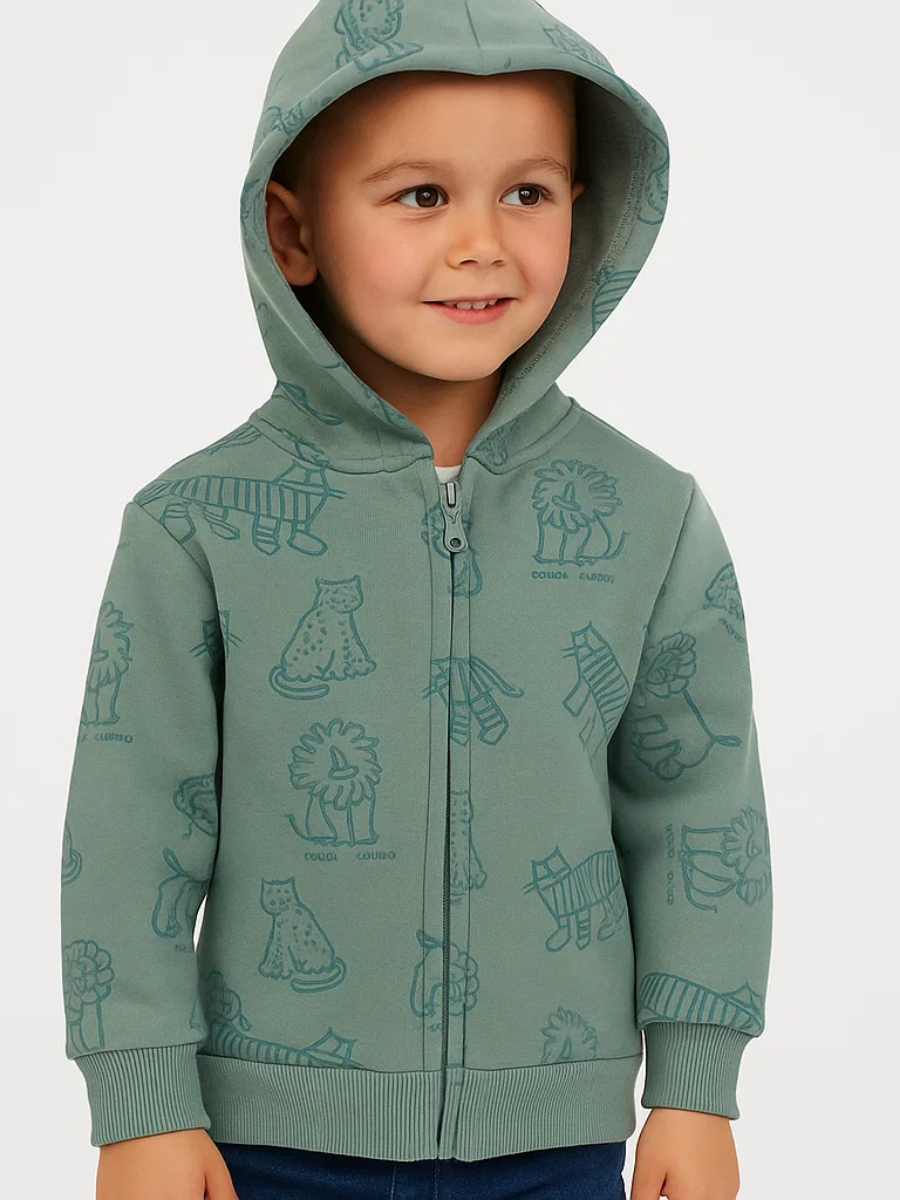 Safari Erkek Çocuk Sweatshirt - Yeşil