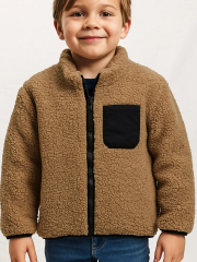 Teddy Pocket Erkek Çocuk Üst - Kahverengi