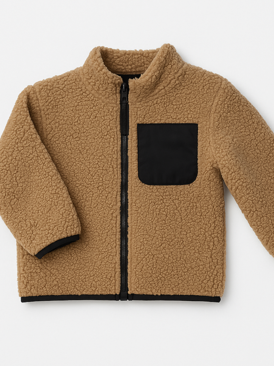 Teddy Pocket Erkek Çocuk Üst - Kahverengi